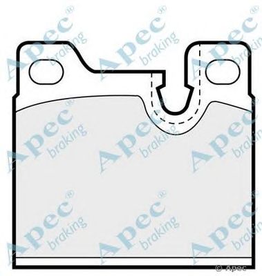 APEC BRAKING pad304 -  Комплект тормозных колодок, дисковый тормоз